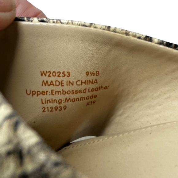 Cole Haan Dakota‎ Criss Cross Leather Roccia Snake Print Mule Size 9.5 B New - Picture 7 of 8